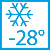 Functionare garantata pana la -28°C